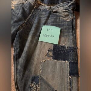 Polo by Ralph Lauren Men's Patched Blue Jeans